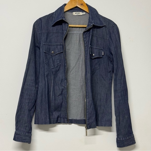 Moschino Chambray Denim Long Sleeve Top - Picture 7 of 7